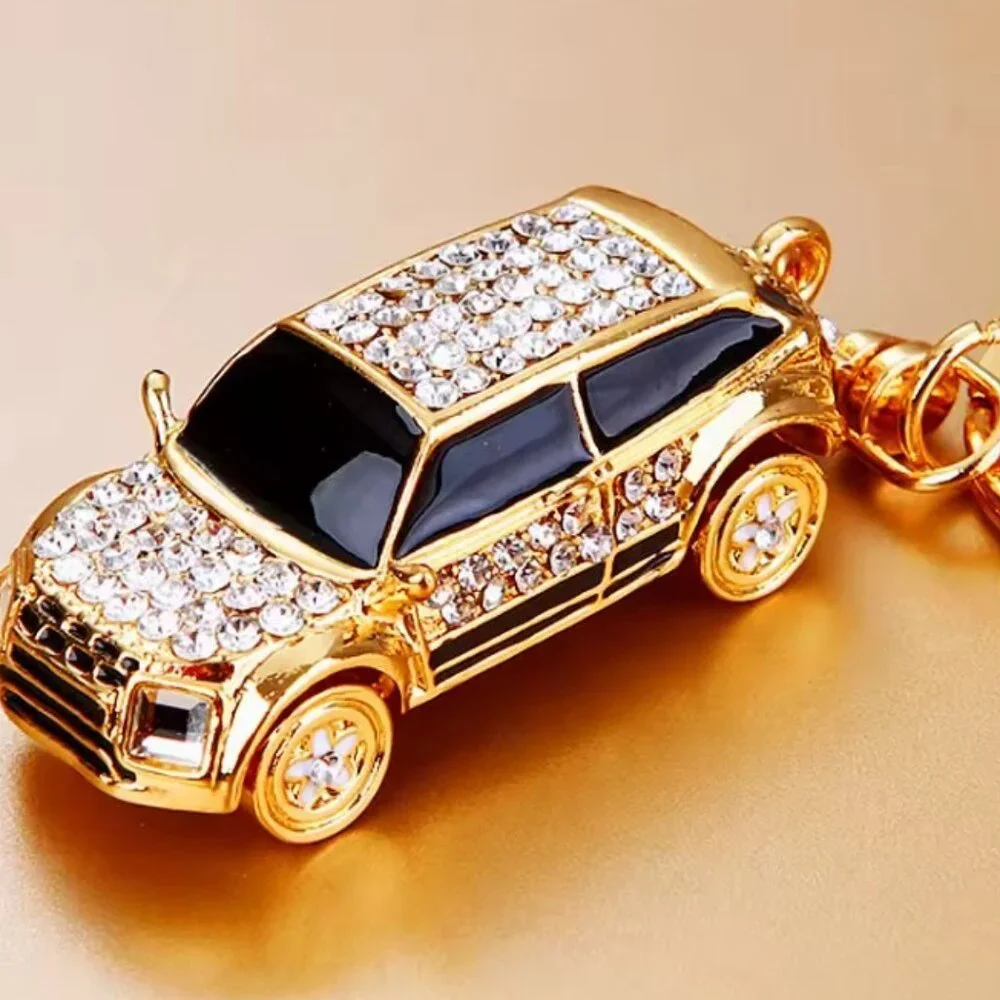 Bling Mini Car Keychain or Purse Charm ✨ Rhinestone Mini HandBag Accessory 🚗 - Picture 9 of 9